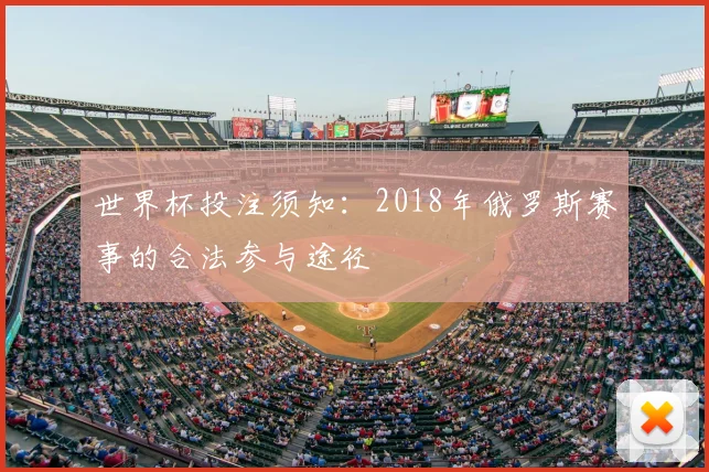 世界杯投注须知：2018年俄罗斯赛事的合法参与途径